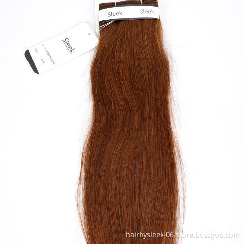 Rebecca Fashion wholesale cheap 10A color PRE30 double weft raw straight human extension virgin cuticle aligned brazilian hair